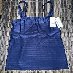 Lands' End Blue Tankini Top
